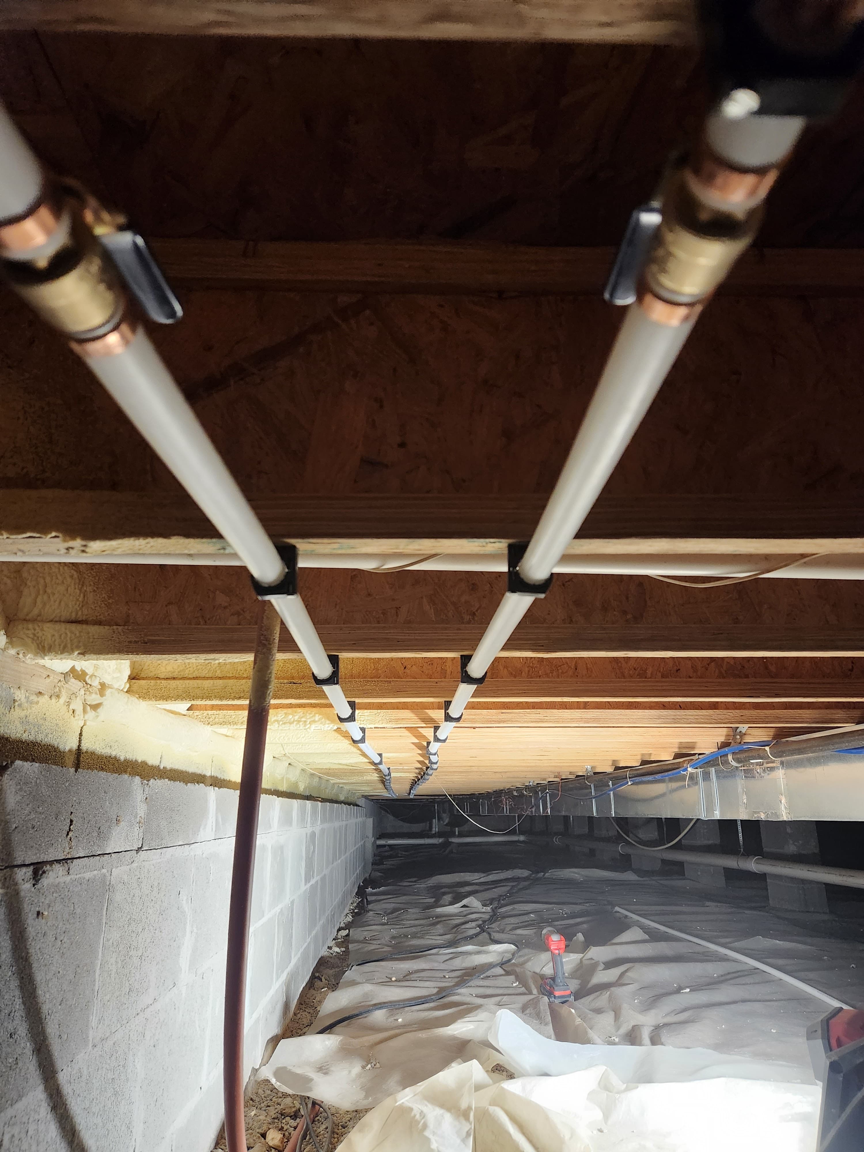 Water Lines in Crawlspace